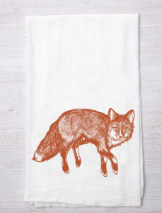 tea towel fox