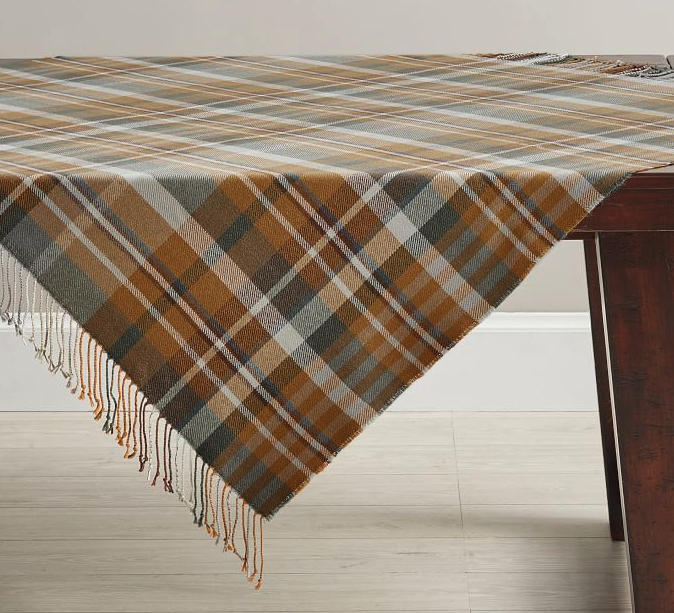 plaid flannel tablecloth