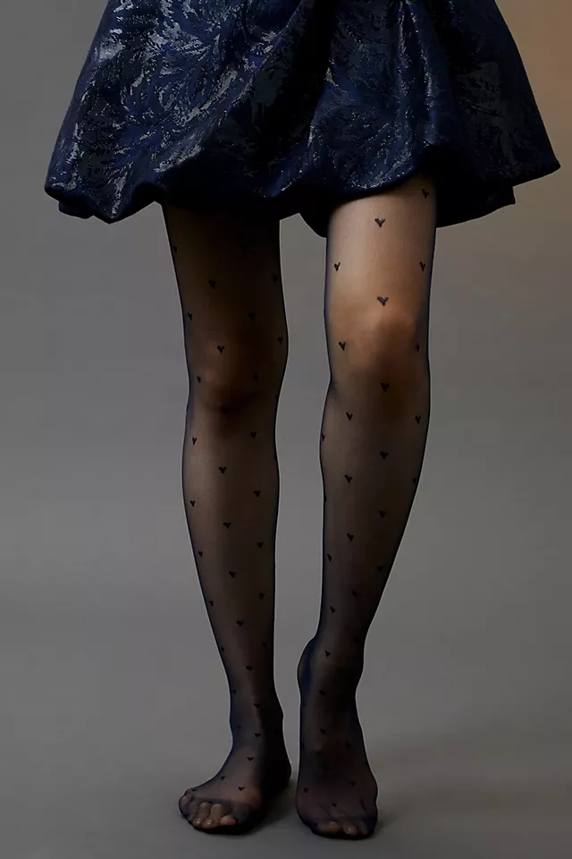 anthropologie heart tights
