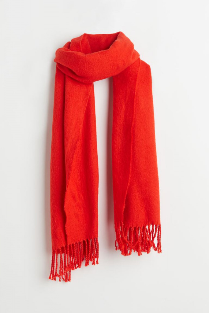 h&m scarf with fringe