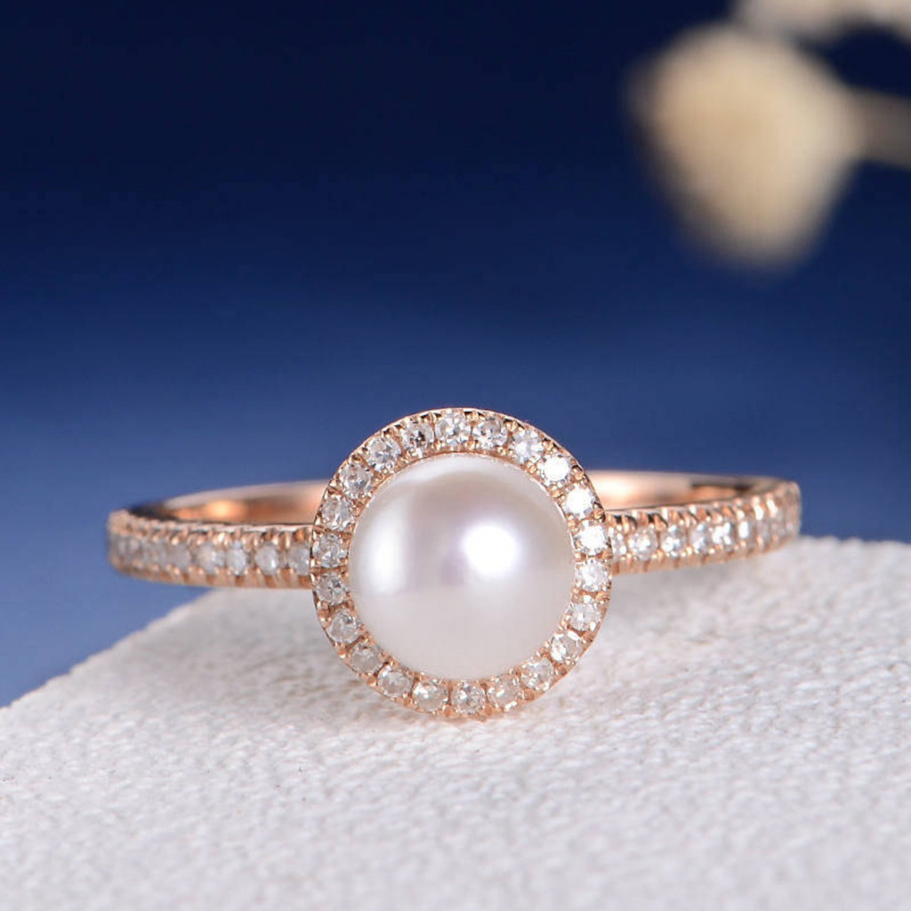 pearl engagement ring