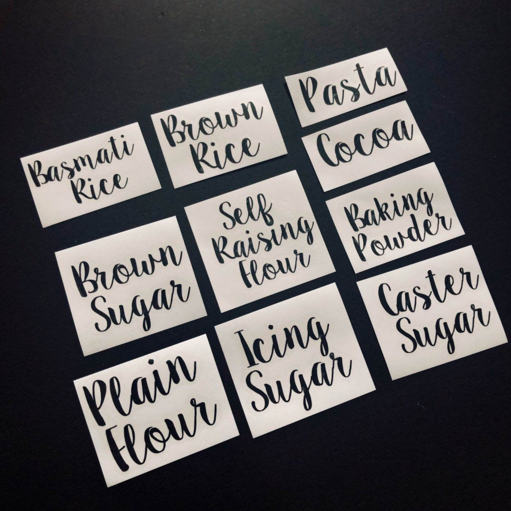 kitchen canister decals