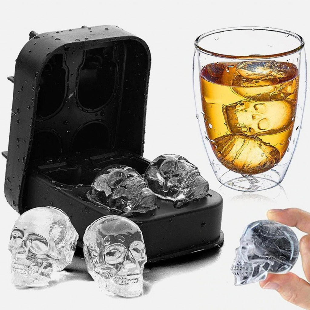 skull ice cube mold