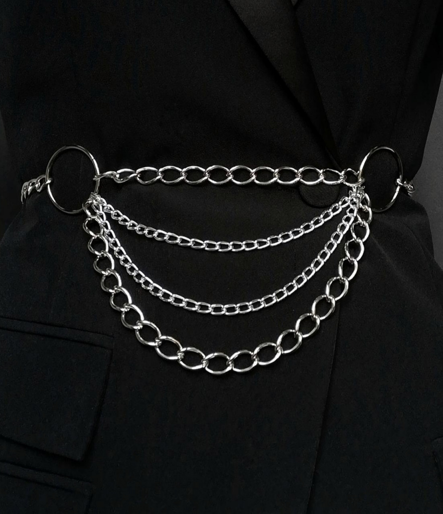 silver chain belt