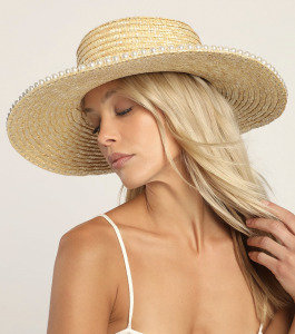Straw Pearl Beach Hat