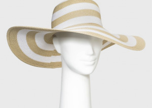 Packable Striped Floppy Hat