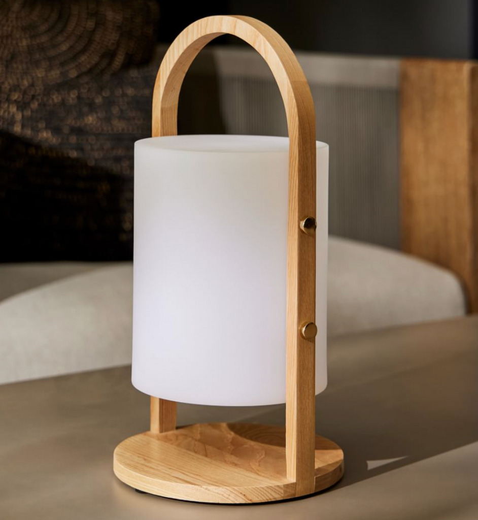 Wood Handle Outdoor Lantern
