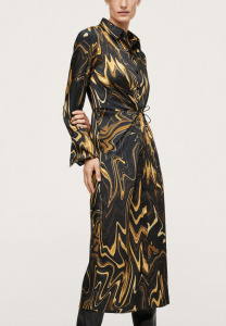 marble gold and black dress