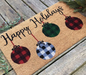 holiday welcome mat