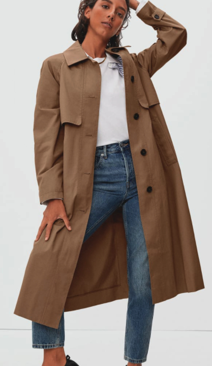 staple jackets brown trench coat