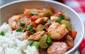 jambalaya with shrimp and chicken