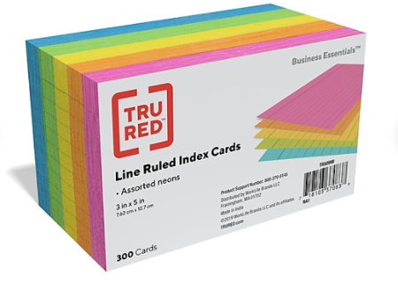 Assorted Color Index Cards