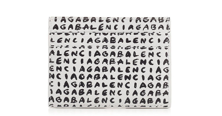 Balenciaga Allover Logo Print Cardholder