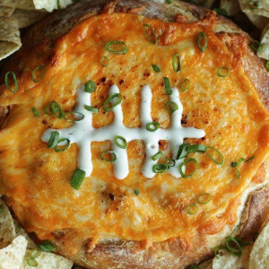 football barbecue chicken dip