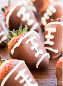 chocolate covered football strawberries