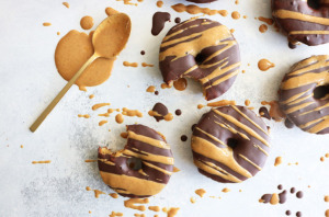 chocolate peanut butter donuts