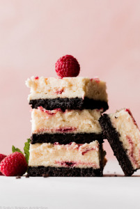 white chocolate raspberry cheesecake bars