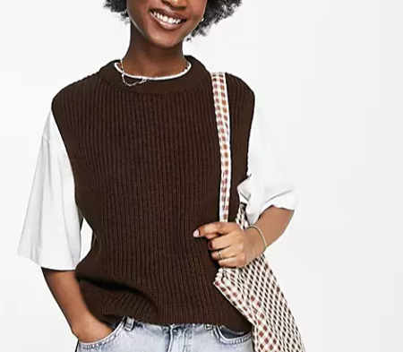asos New Look longline knit sweater vest