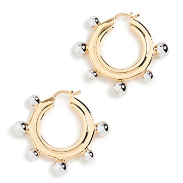 missoma two-tone sphere metal earrings