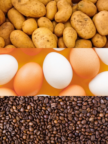 potato egg and coffee bean story