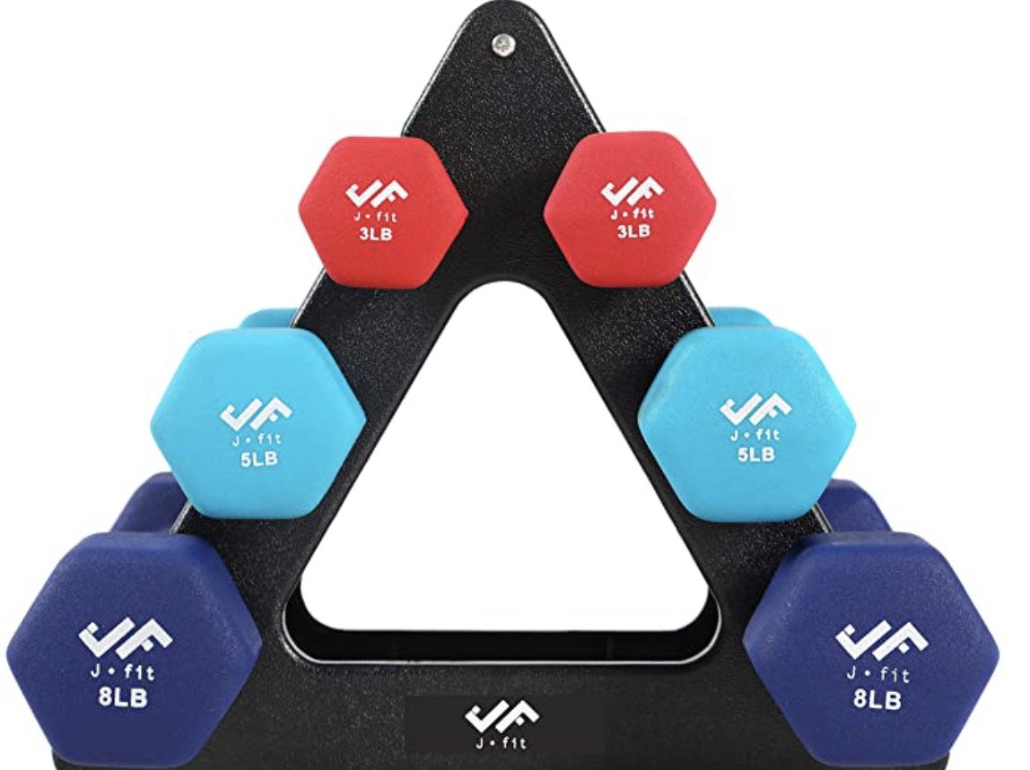 JFIT Dumbbell Hand Weight Pairs And Set