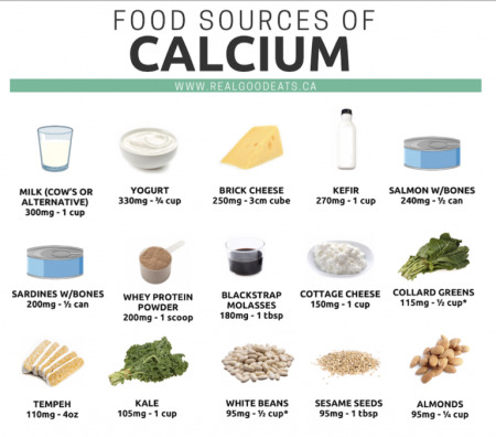 sources of calcium infographic