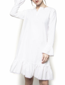 Petite Plume Arabella Ruffle-Hem Nightgown