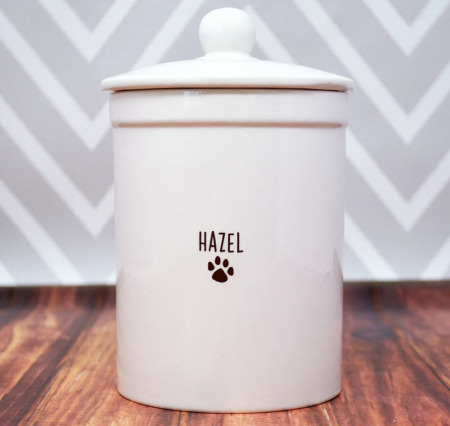 personalized pet treat jar