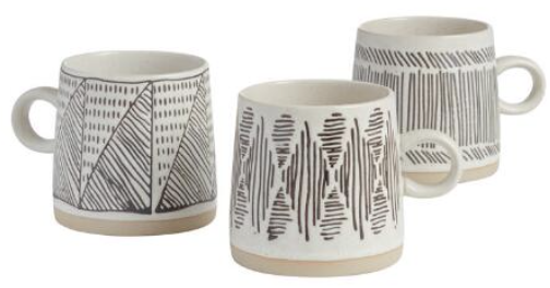 Black And White Geometric Mugs