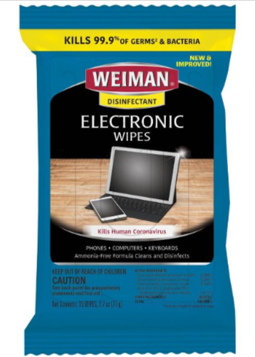 Weiman electronic wipes