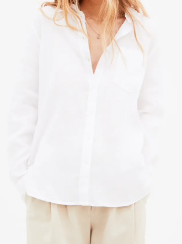 H&M White Linen Shirt
