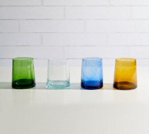 Moroccan Handcrafted Recycled Glassware