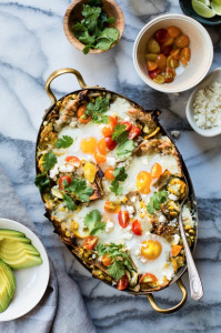 Baked Green Chilaquiles with Sweet Corn