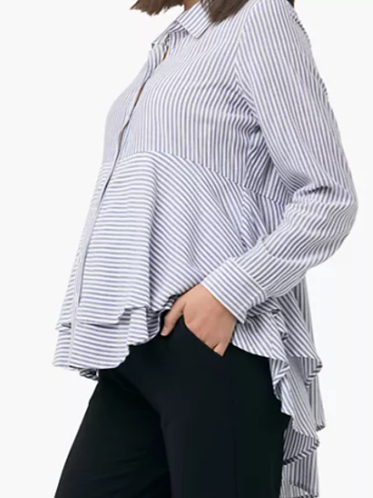 madewell Ripe Maternity Stripe Layered Peplum Shirt
