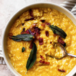 pumpkin risotto with bacon
